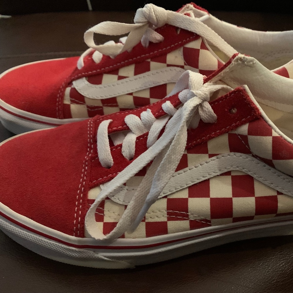 Vans Red Checkerboard Old Skool Small Adult or Kids